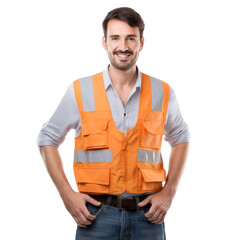 Fototapeta premium handsome worker isolated