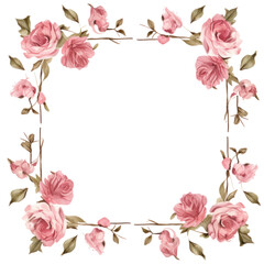 rose frame template for free, royalty free