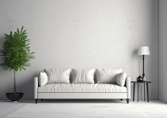 Sofa in white living room