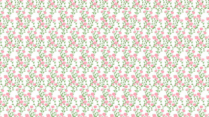 可愛いピンク色の薔薇の壁紙パターン16：9