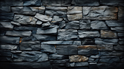 Slate stone background. Sturdy in simplicity, slate embodies resilience. Its robust composition and earthy tones make it a reliable choice, offering timeless strength in design. - obrazy, fototapety, plakaty