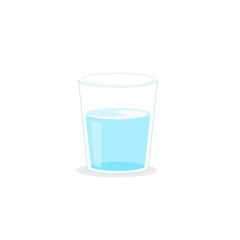 glass of water on a white background vector.