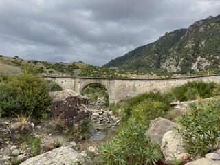 Old bridge of a rural road