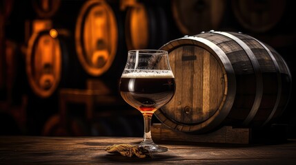 beverage dark beer drink bourbon barrel aged illustration wine whiskey, container liquid, vintage old beverage dark beer drink bourbon barrel aged - obrazy, fototapety, plakaty