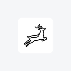 Deer, Wildlife, Line Icon, Outline icon, vector icon, pixel perfect icon