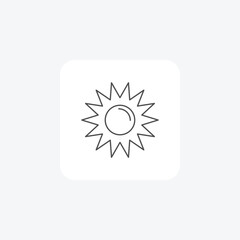 Sun, Solar, Star, Astronomy, thin line icon, grey outline icon, pixel perfect icon