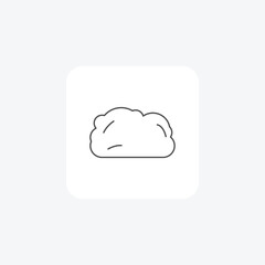 Cloud, Atmosphere, Weather,  thin line icon, grey outline icon, pixel perfect icon