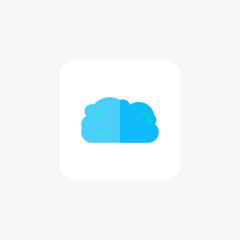 Cloud, Atmosphere, Weather,  flat color icon, pixel perfect icon