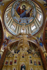 Fototapeta na wymiar Inside one of the churches, Curchi monastery, Moldova