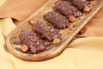 Chocolate with hazelnuts