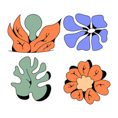 flower decoration collection, great illustration use for graphic media content.