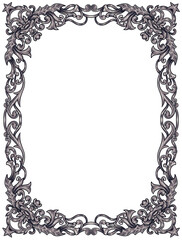 hand drawn retro vintage christmas frame and border 