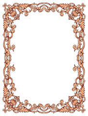 hand drawn retro vintage christmas frame and border 