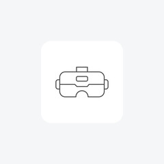 VR Headset, Virtual Reality,icon thin line icon, grey outline icon, pixel perfect icon