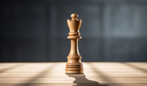 a wooden chess piece with a shadow on it, political minimalism, solid and structured, transcendent