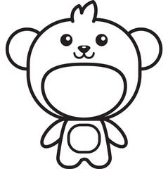 cute coloring book cute animals kids