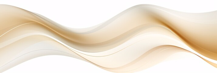 beige wave vector illustration, linear simplicity, light white and gold, white background