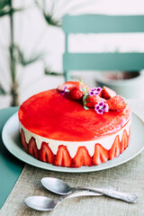 Gateau de type fraisier 