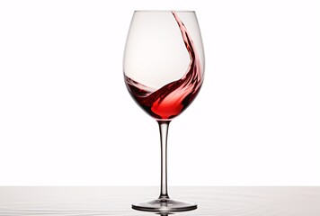 glass of red wine isolated on white on it, reductionist form, precisionist lines, digitally enhanced