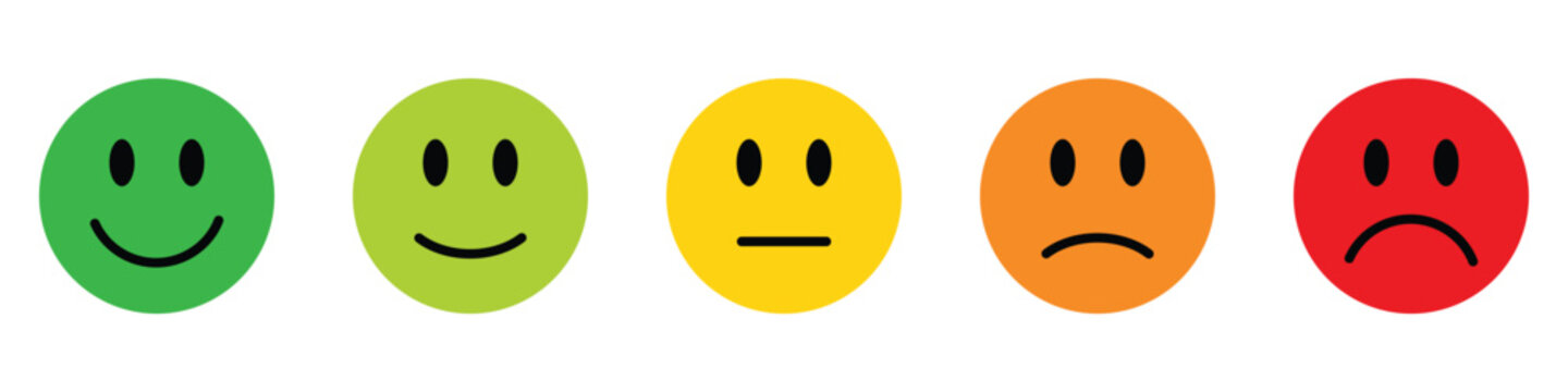 Naklejki feedback emojis icon set
