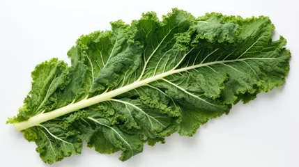 Poster Fresh vegetables for health concept, Kale leaf on white background  © CStock