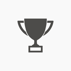Trophy cup icon vector isolated. Winner, champion, prize symbol. Vector illustration	
