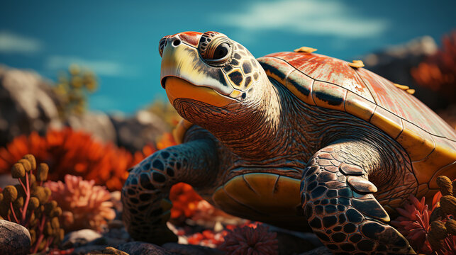 turtle in the grass