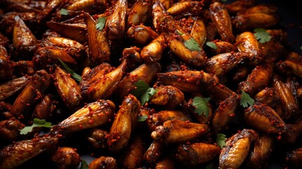 Top View Appetizing Grilled Chicken Wings , Background Images , Hd Wallpapers, Background Image