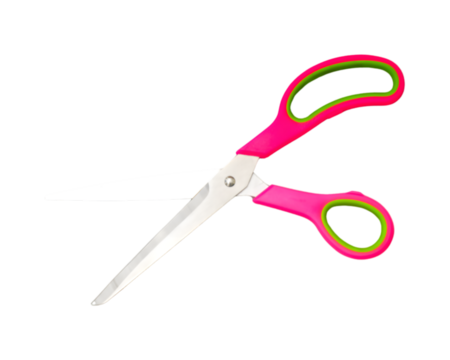 pink scissors with transparent isolated on a white background.png