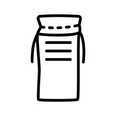 Makeup cotton pads packaging line icon. linear style sign for mobile concept and web design. Cotton pads outline vector icon. Symbol, logo vector illustration