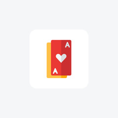 Cards, deck, playing, suits, flat color icon, pixel perfect icon