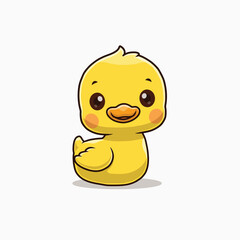 Cute little duck smile, Cartoon-Illustration