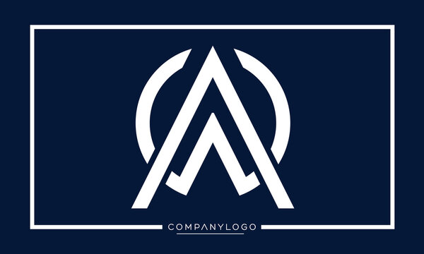 AW or WA Alphabet letters logo monogram