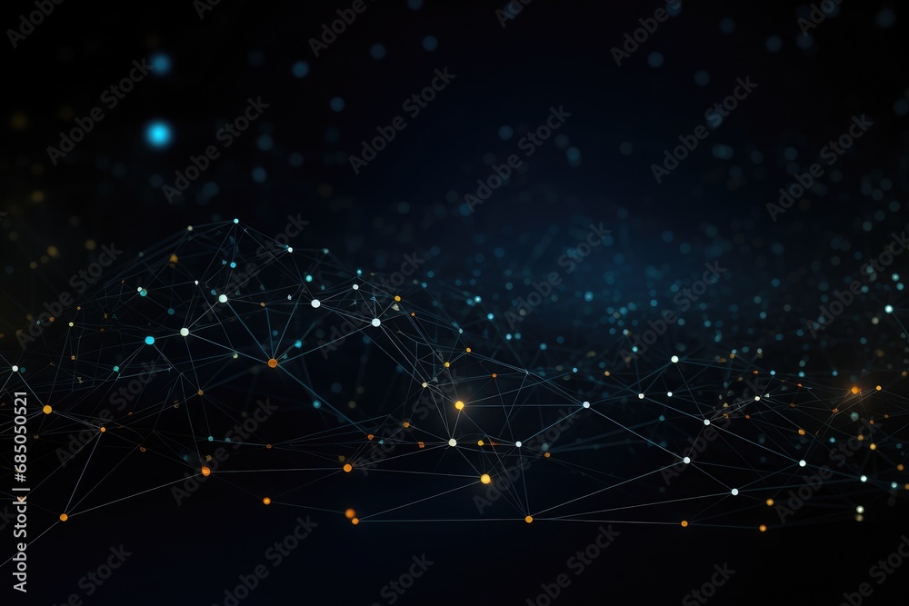  3d rendering of abstract technology background. network connection structure. big data visualization