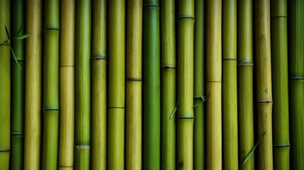 Green bamboo texture for interior or exterior design, bamboo fence texture background.