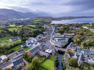 Aerial view of the Atlantic coast by Ardara in County Donegal - Ireland