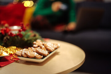 Christmas cookies on the table