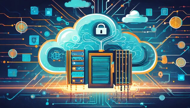 cloud computing concept, cyber security
