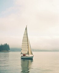 Fototapeta premium sailboat on the ocean