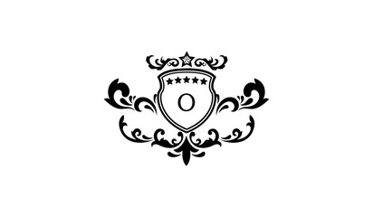 Luxury Crown Leaves Logo O