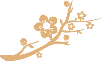 Flower branches, Chinese new year corner decoration