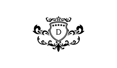 Luxury Crown Leaves Logo D