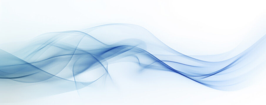 Abstract soft waiving lines smoke background in white and blue colour © Jasmina
