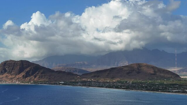 Fantastic mountains made of lava