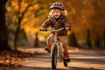 Little Adventurer: Child's First Bike Ride in the Park