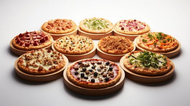 Collection Pizza Isolated On White Background , Background Images , Hd Wallpapers, Background Image