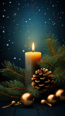 Christmas greeting card template, xmas greetings in advent in winter design, x-mas decoration | Generative AI