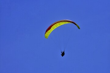 Paragliding is one of the extreme sports of Indonesian society which takes off from the peak of Mount Telomoyo or Mount Gajah in Central Java