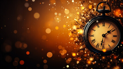 Fototapeta na wymiar The Magic Hour: New Year's Eve Countdown Begins