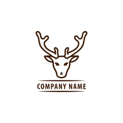 Vintage deer head logo design